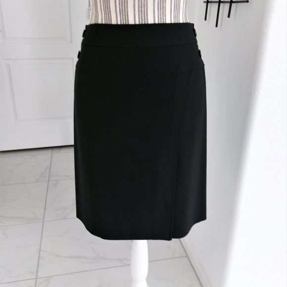 bcbgMaxAzria Jet Black Pencil Skirt Size 2 Above or At Knee - Picture 1 of 12